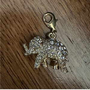 Rhinestone elephant charm